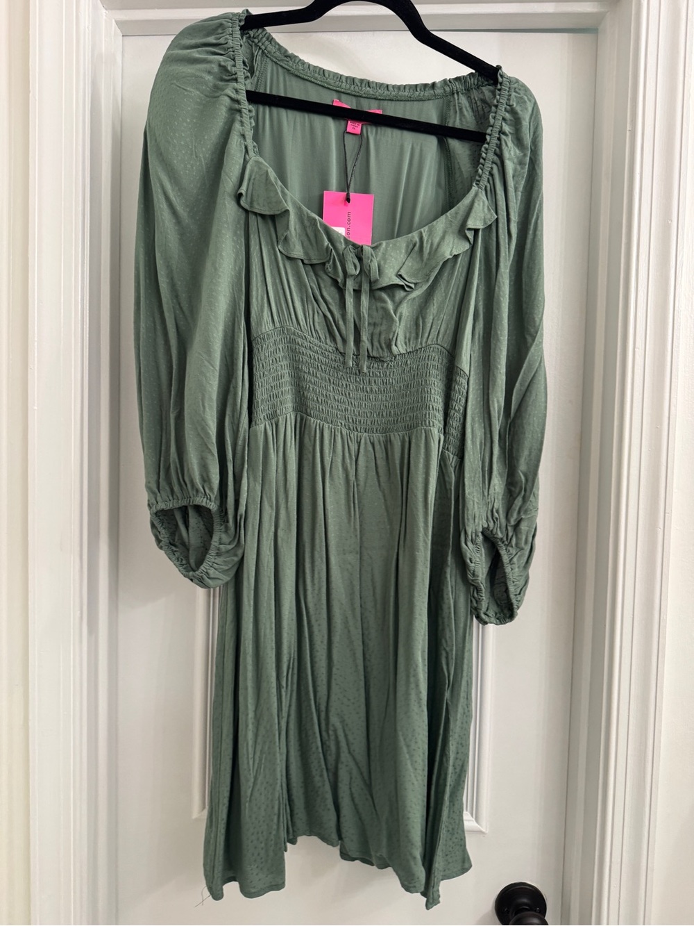 Betsey Johnson Sage Green Textured Fabric Dress with Tag